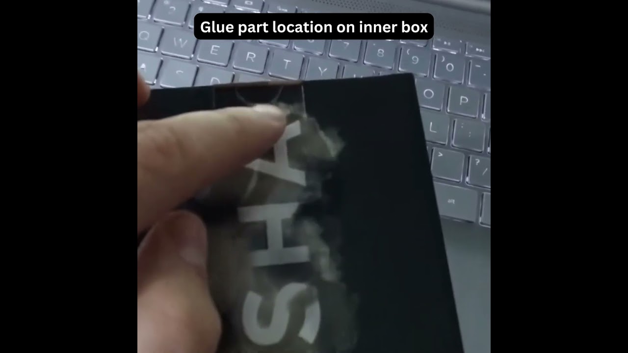 Glue part location on inner box