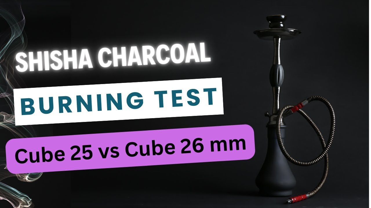 Shisha charcoal burning test cube 26 vs cube 25 #hookahcoals