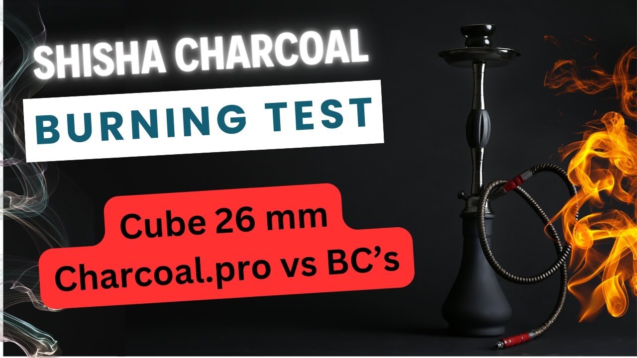 Comparison test for shisha charcoal cube 26 mm charcoal.pro vs BC's brand