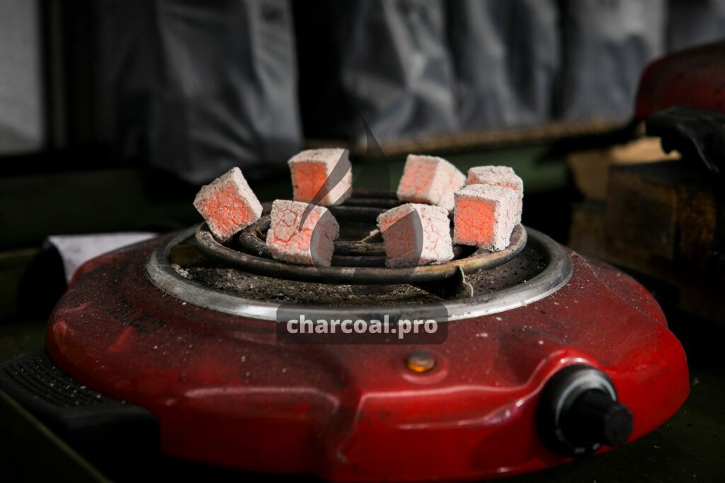 briquetas de carbón de cáscara de coco cubos para narguile