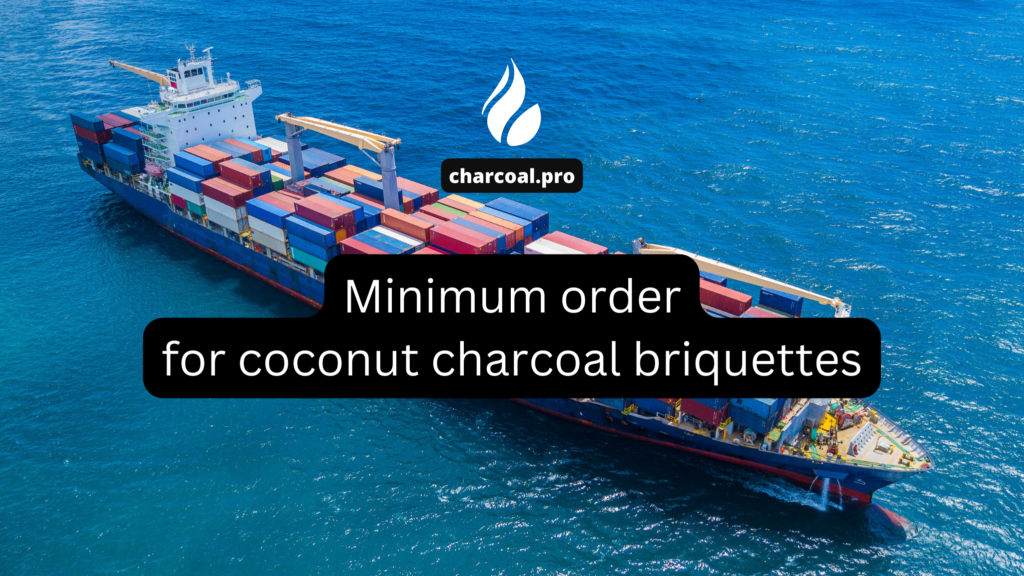 Commande minimale pour les briquettes de charbon de bois en coquille de noix de coco