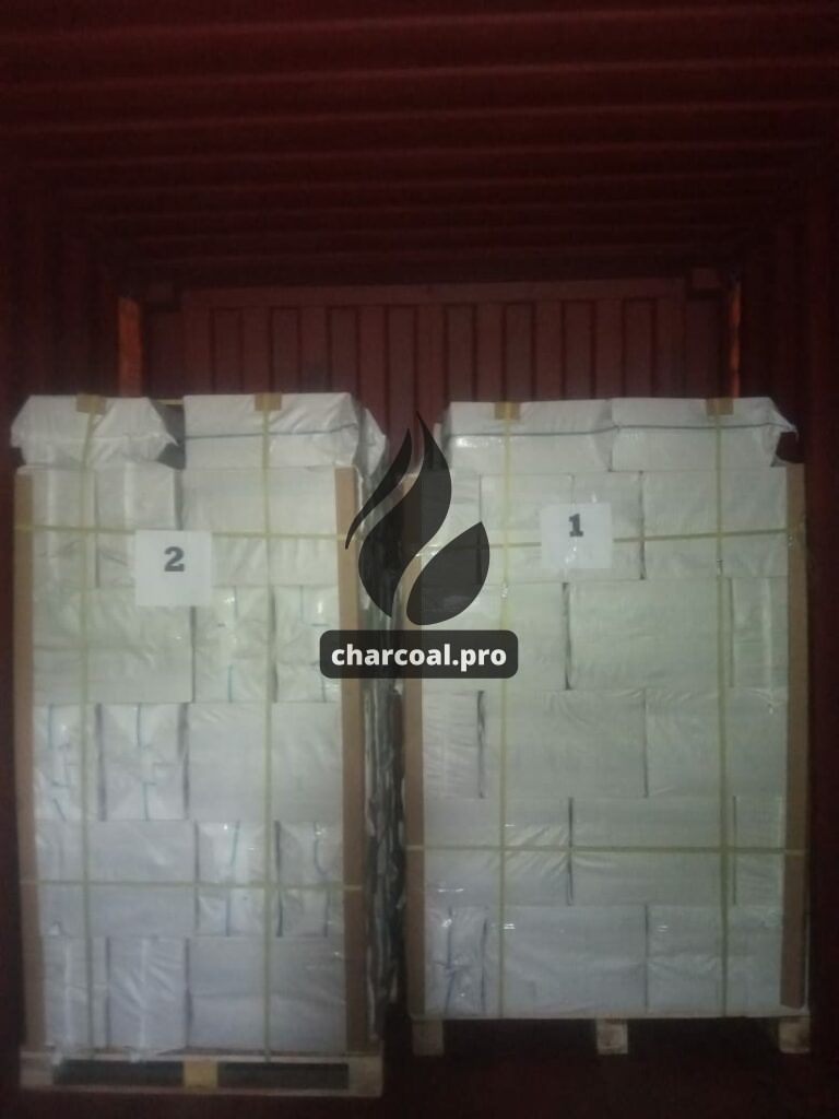 staffing coconut charcoal on pallets