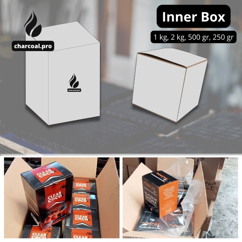 inner box packaging for coconut charcoal shisha