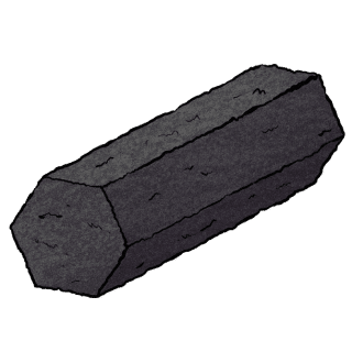 coconut charcoal briquette hexagonal shape