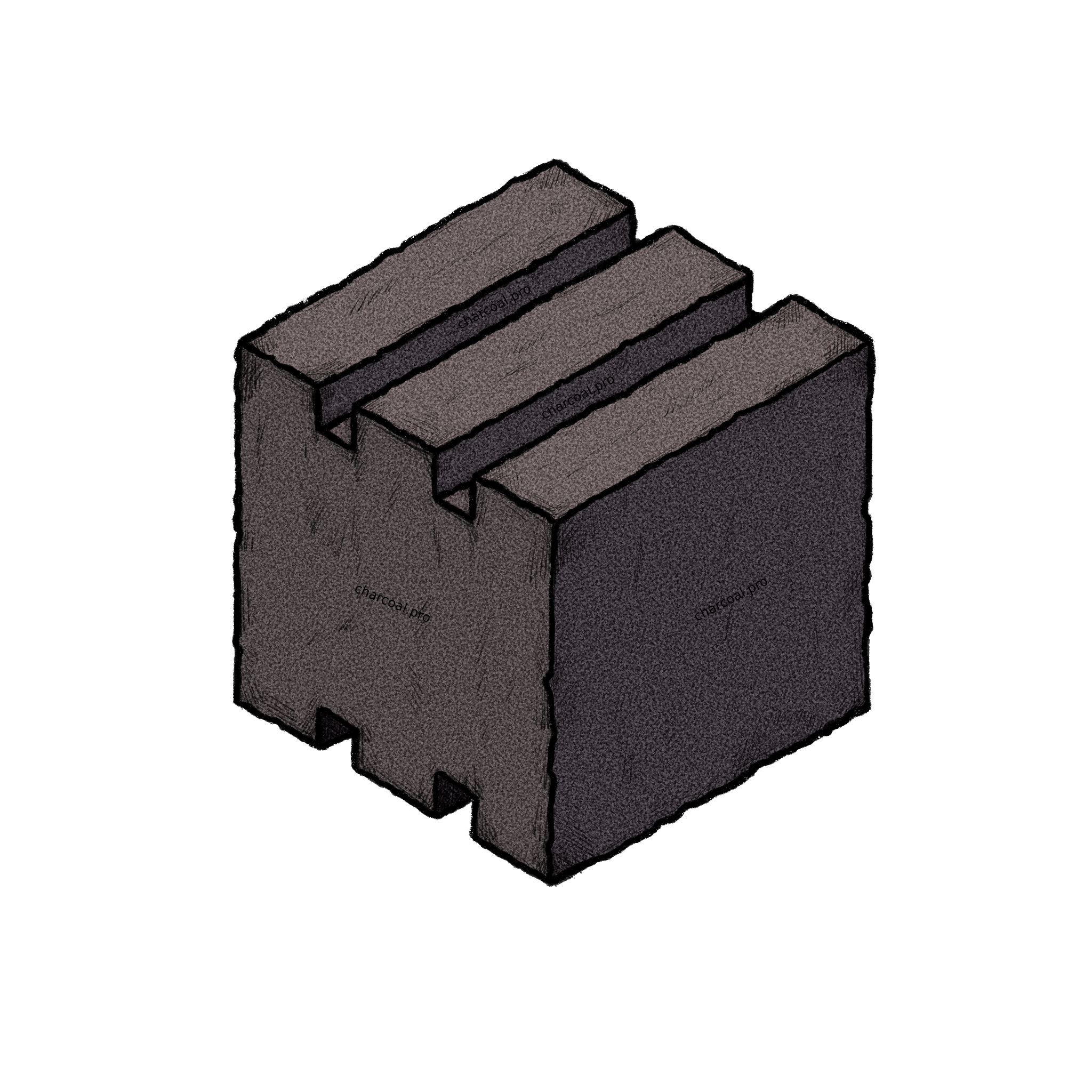 coconut charcoal briquettes for shisha shape cube high flow