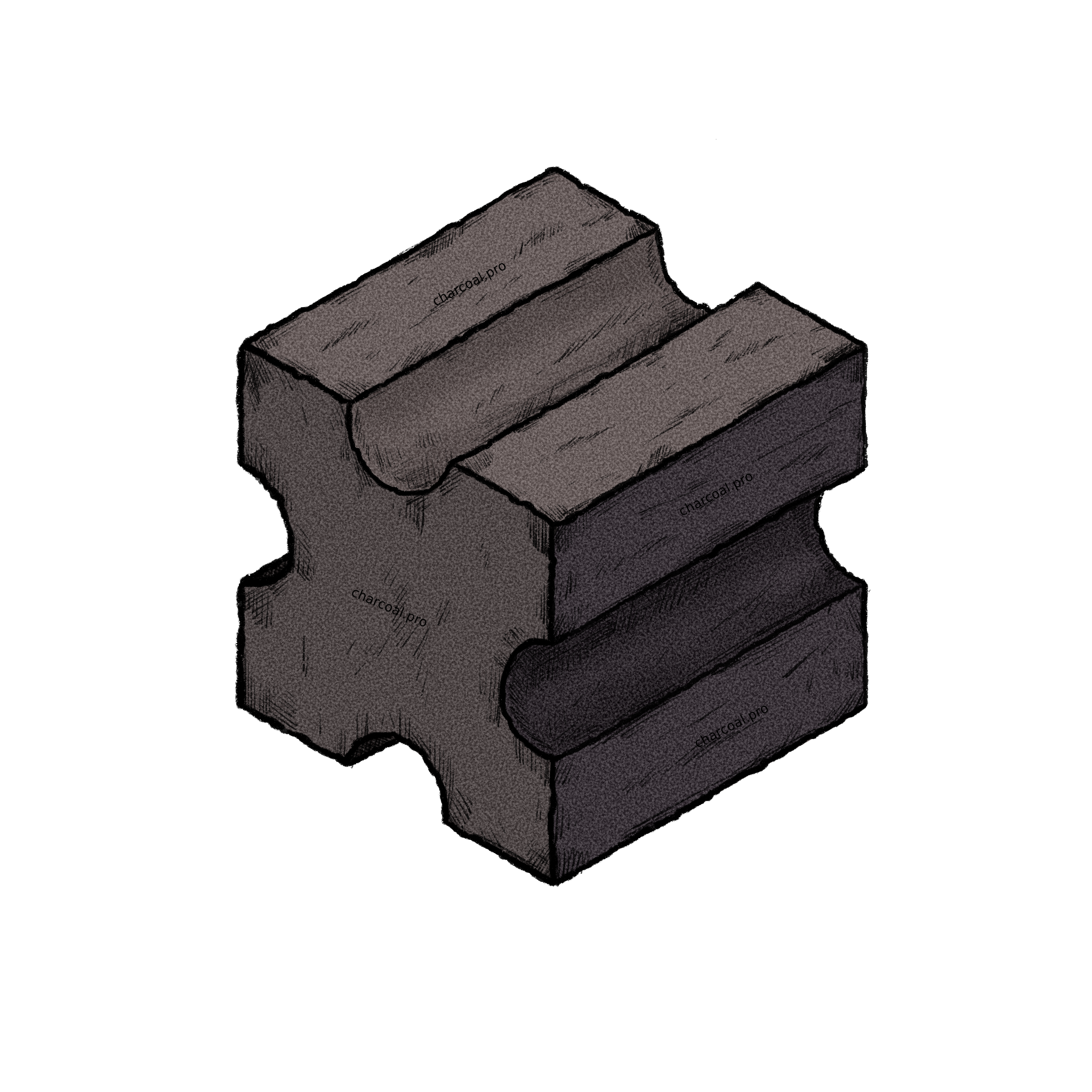 coconut charcoal briquettes for shisha shape cube high flow