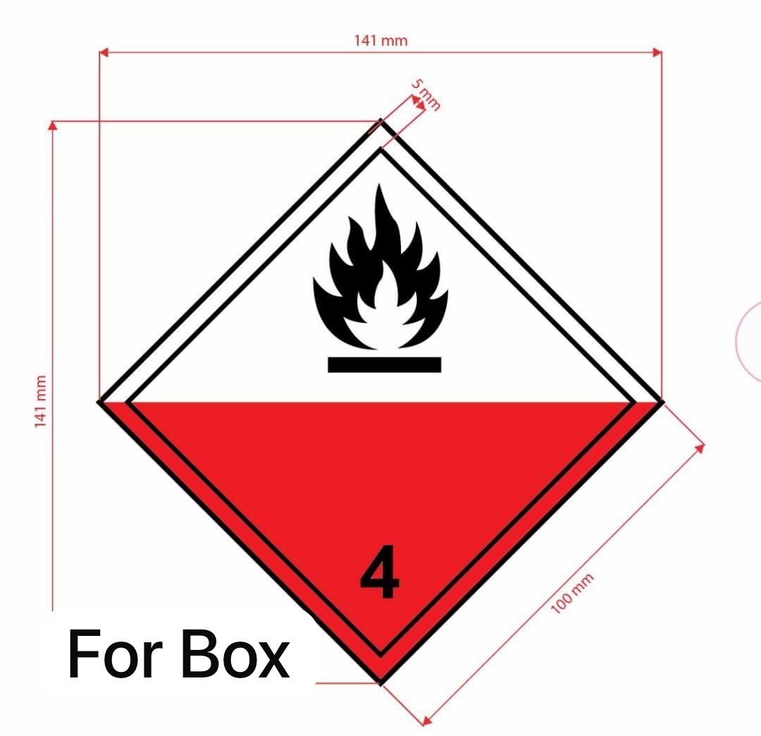 example of DG sticker for shisha charcoal box