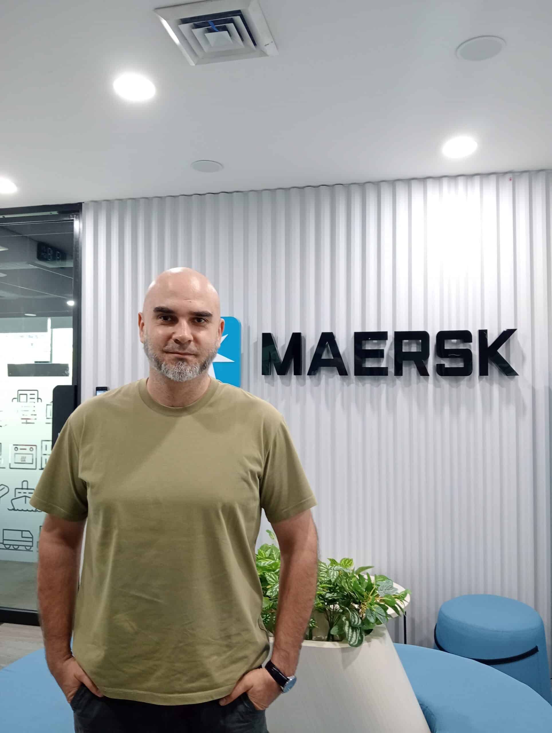 Greg Ryabtsev at Maerks office in Semarang